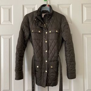 Banana Republic Quilted Spring Puffer Jacket - size medium chocolate brown